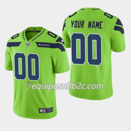 Camiseta Hombre NFL Seattle Seahawks Personalizar  Nike Verde 100th